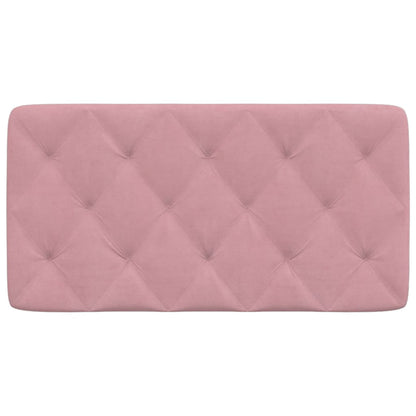 Hoofdbordkussen 100 cm fluweel roze