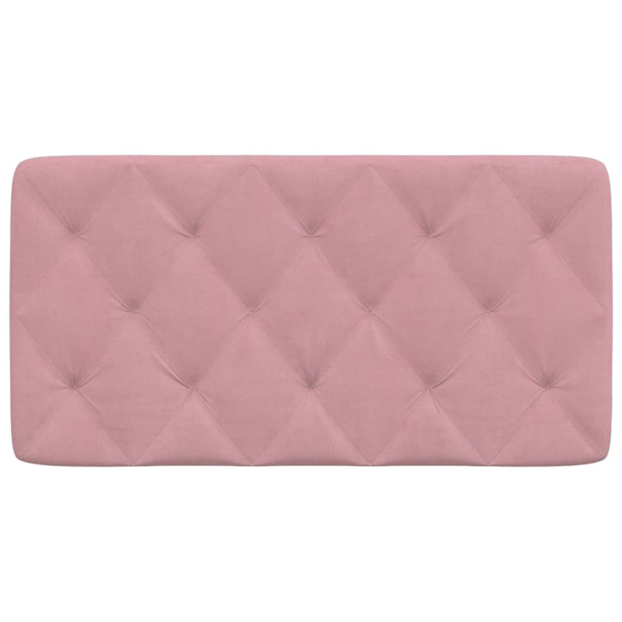 Hoofdbordkussen 100 cm fluweel roze