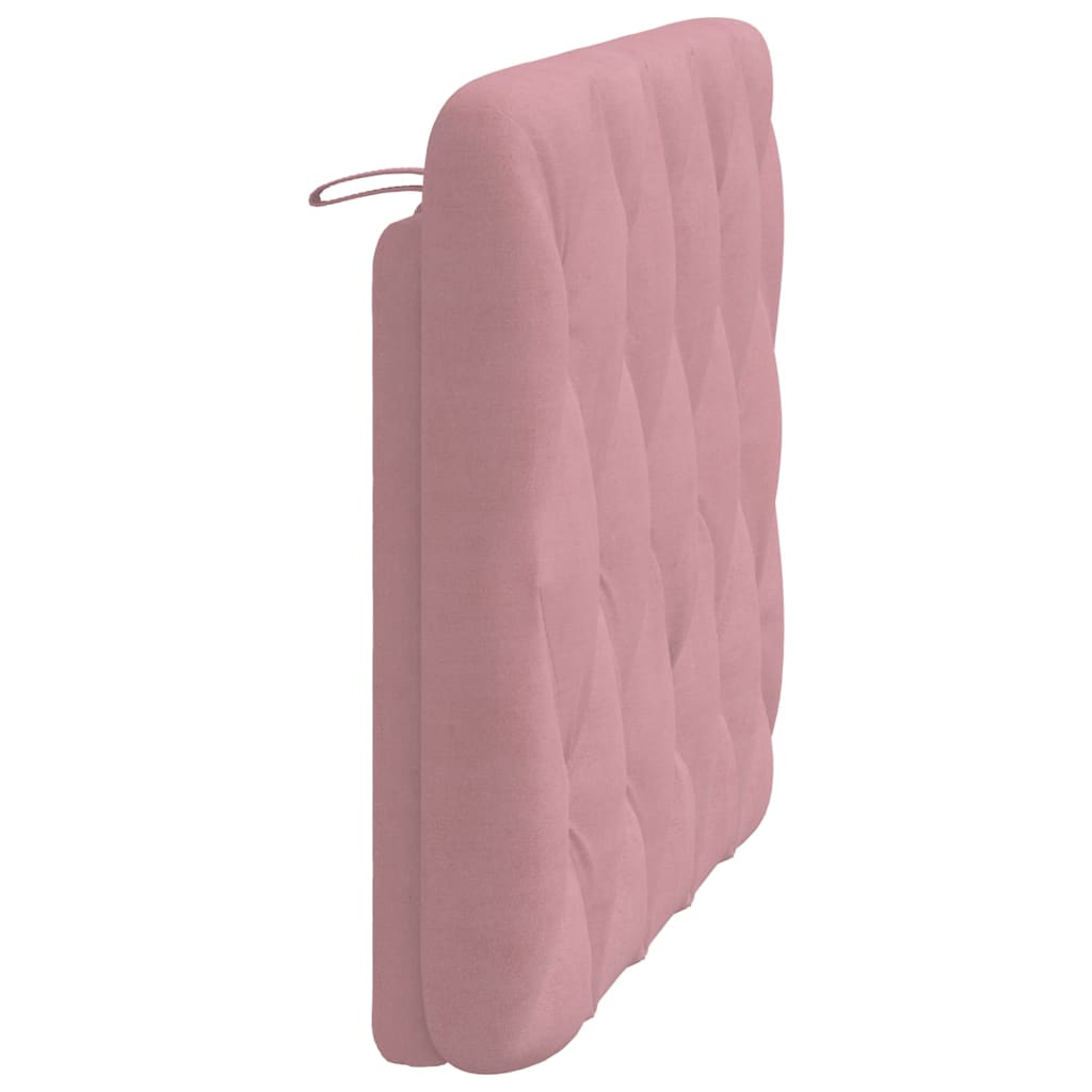 Hoofdbordkussen 100 cm fluweel roze