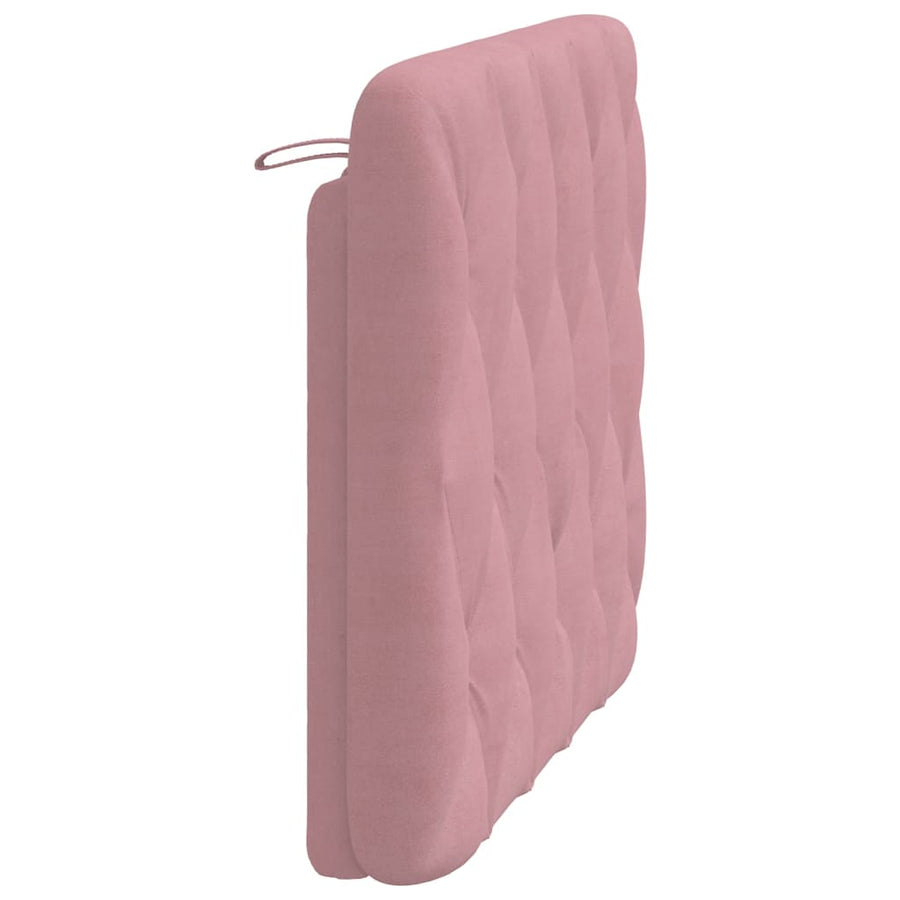 Hoofdbordkussen 100 cm fluweel roze