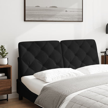 Hoofdbordkussen 120 cm fluweel zwart