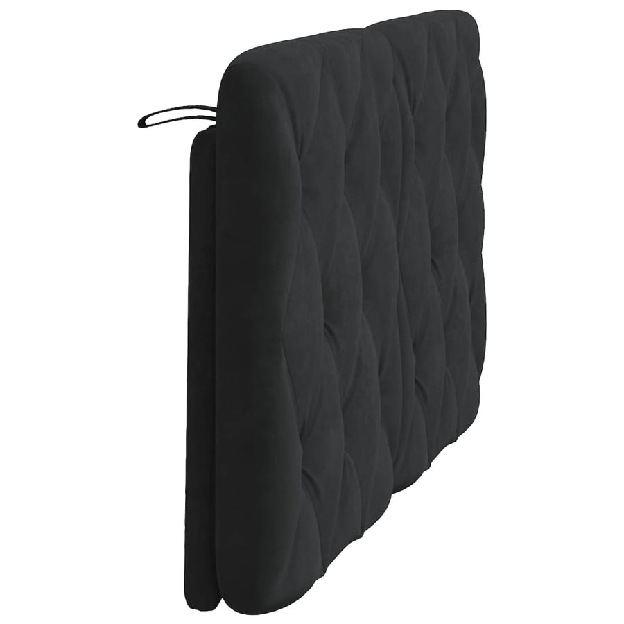 Hoofdbordkussen 120 cm fluweel zwart