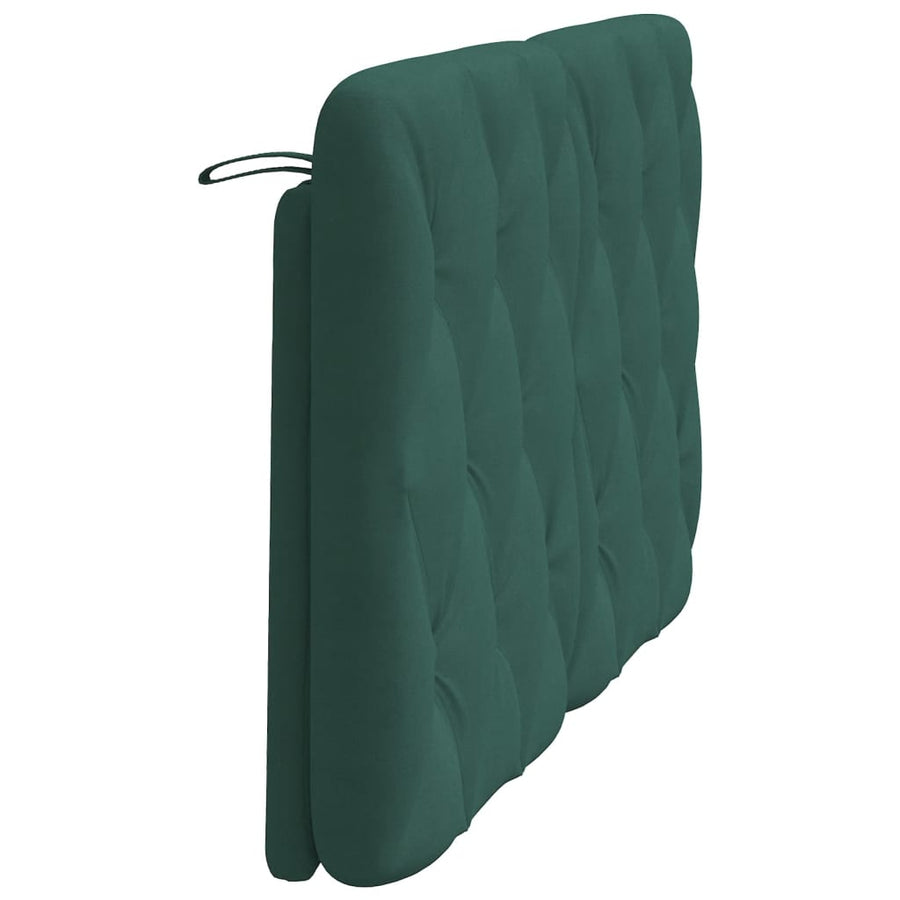 Hoofdbordkussen 120 cm fluweel donkergroen
