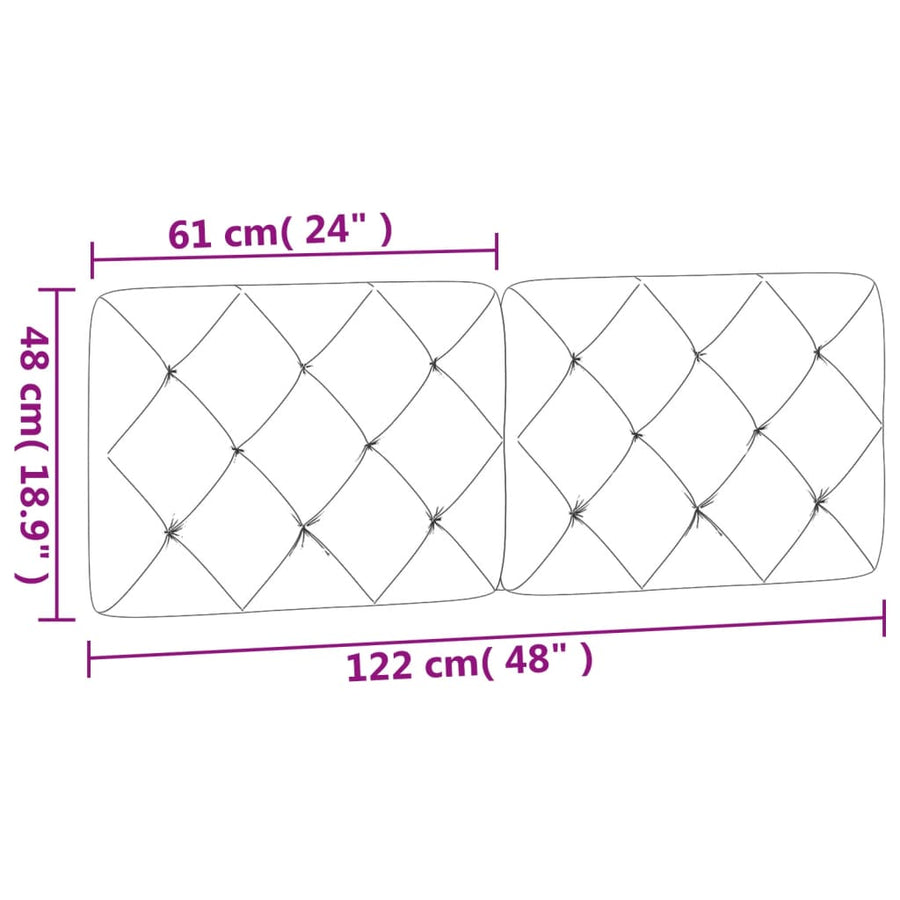 Hoofdbordkussen 120 cm fluweel blauw