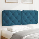 Hoofdbordkussen 120 cm fluweel blauw