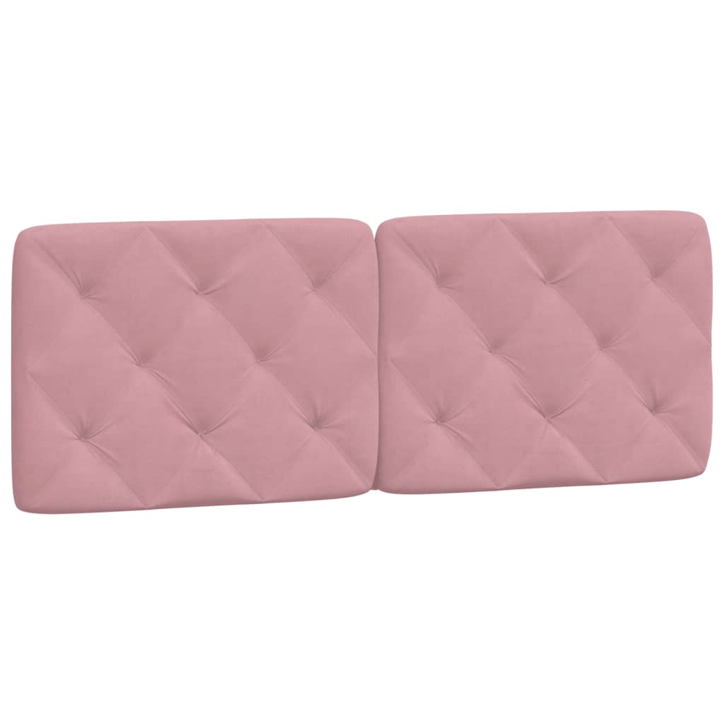 Hoofdbordkussen 120 cm fluweel roze