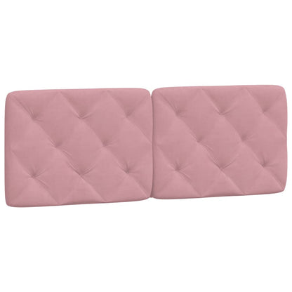 Hoofdbordkussen 120 cm fluweel roze