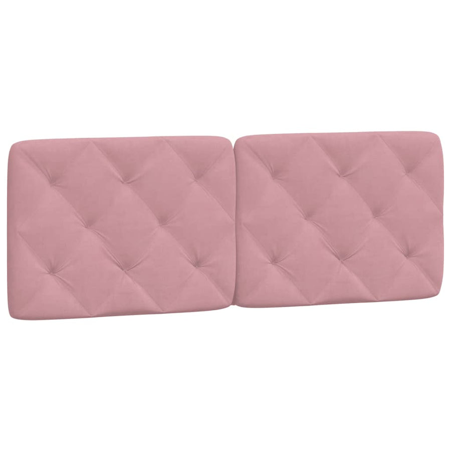 Hoofdbordkussen 120 cm fluweel roze