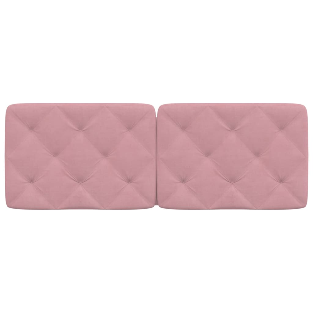 Hoofdbordkussen 120 cm fluweel roze
