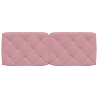 Hoofdbordkussen 120 cm fluweel roze