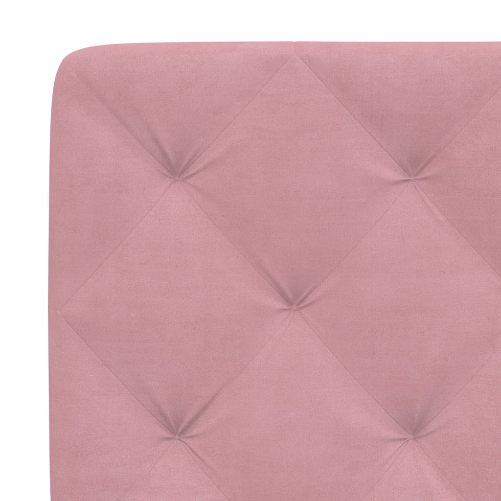 Hoofdbordkussen 120 cm fluweel roze
