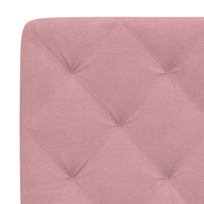 Hoofdbordkussen 120 cm fluweel roze