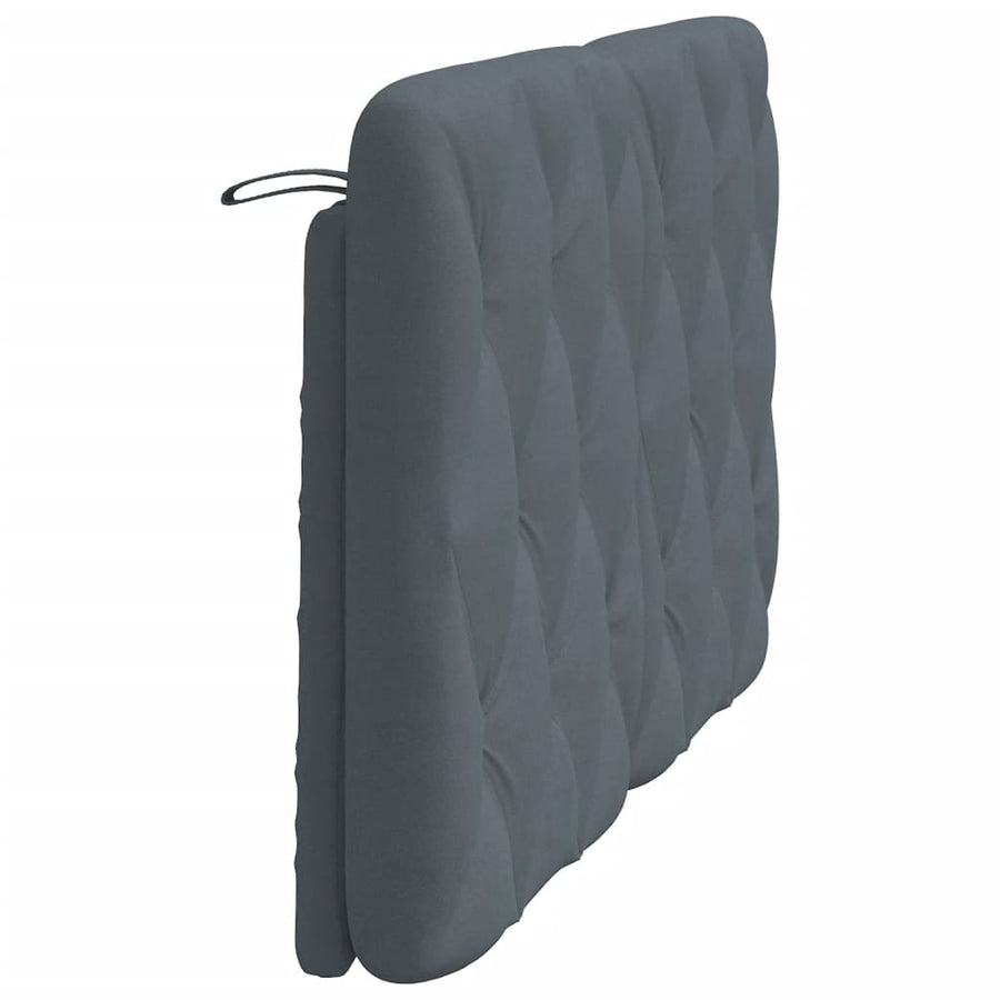 Hoofdbordkussen 140 cm fluweel donkergrijs