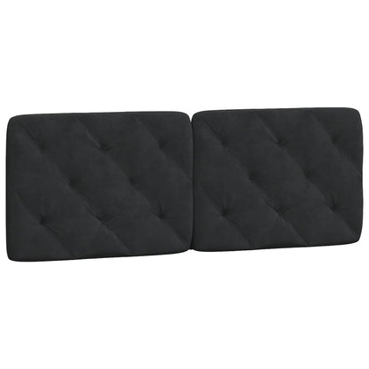 Hoofdbordkussen 140 cm fluweel zwart