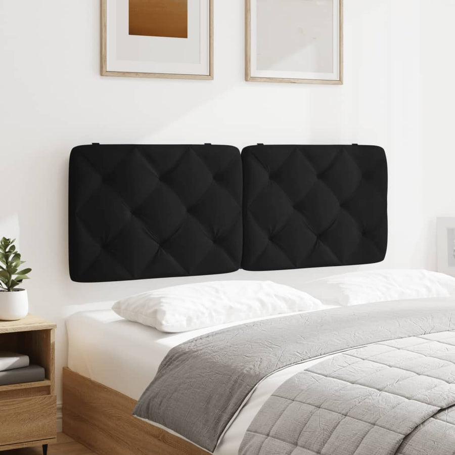 Hoofdbordkussen 140 cm fluweel zwart