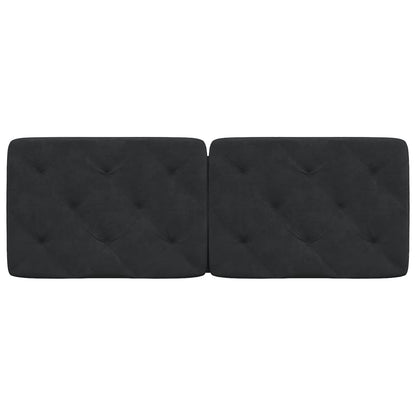 Hoofdbordkussen 140 cm fluweel zwart