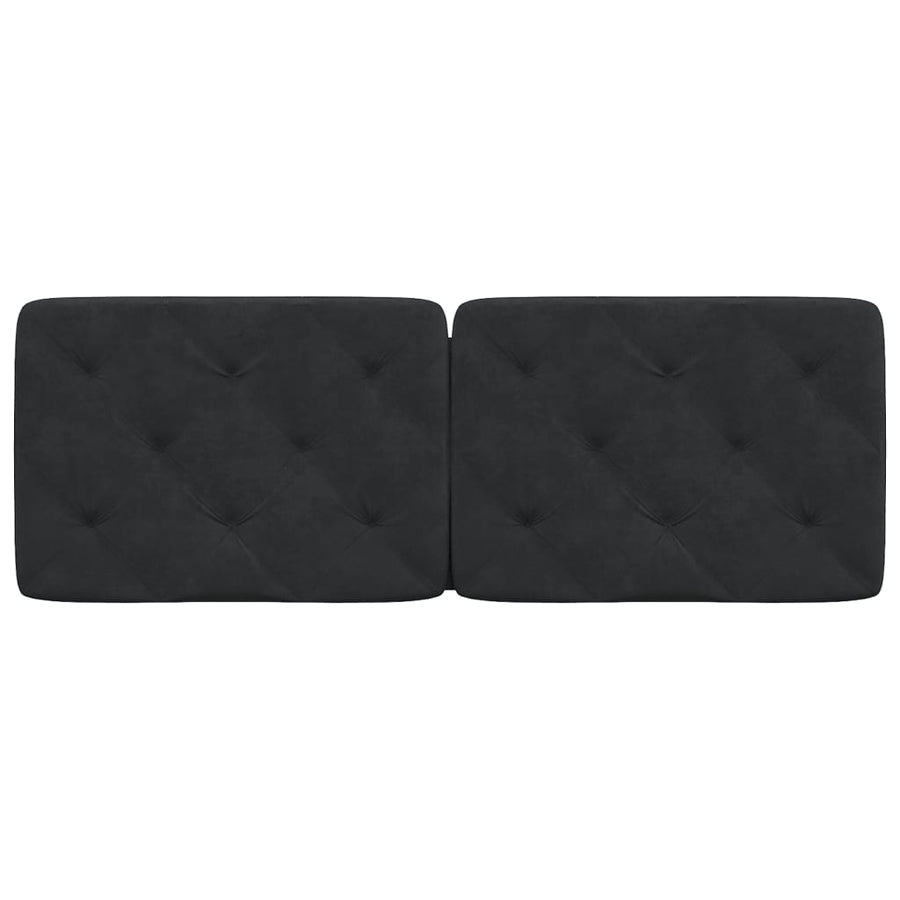 Hoofdbordkussen 140 cm fluweel zwart