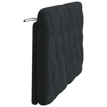 Hoofdbordkussen 140 cm fluweel zwart