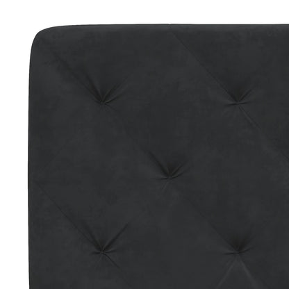 Hoofdbordkussen 140 cm fluweel zwart
