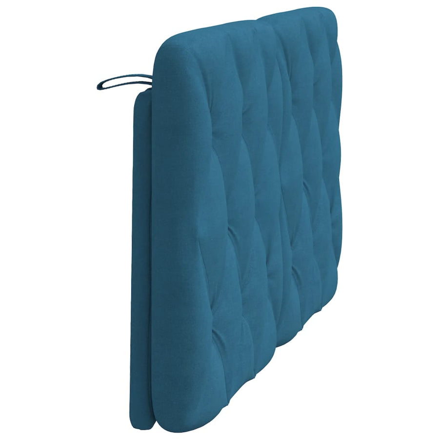 Hoofdbordkussen 140 cm fluweel blauw