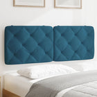 Hoofdbordkussen 140 cm fluweel blauw