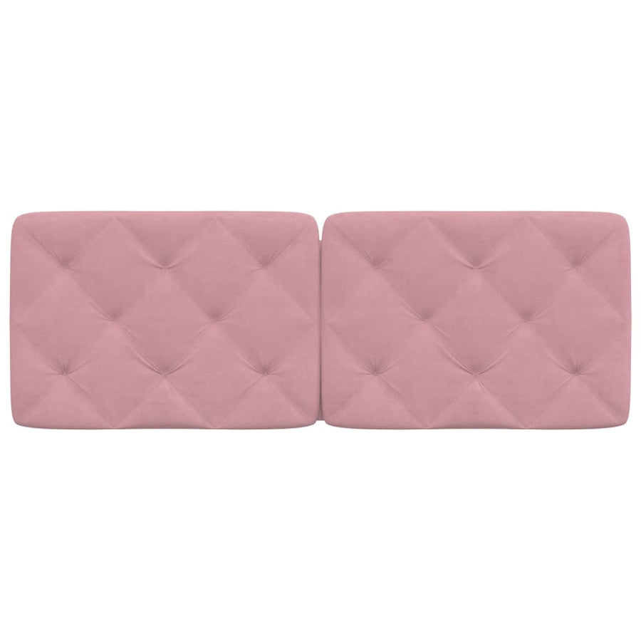Hoofdbordkussen 140 cm fluweel roze