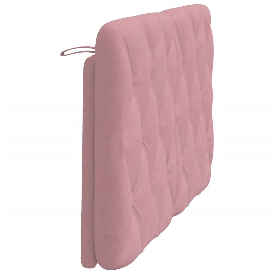 Hoofdbordkussen 140 cm fluweel roze