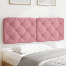Hoofdbordkussen 140 cm fluweel roze