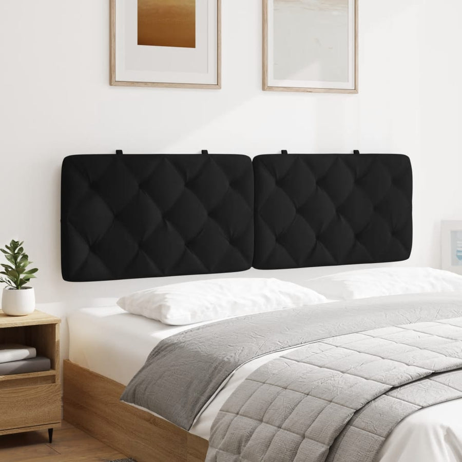 Hoofdbordkussen 160 cm fluweel zwart