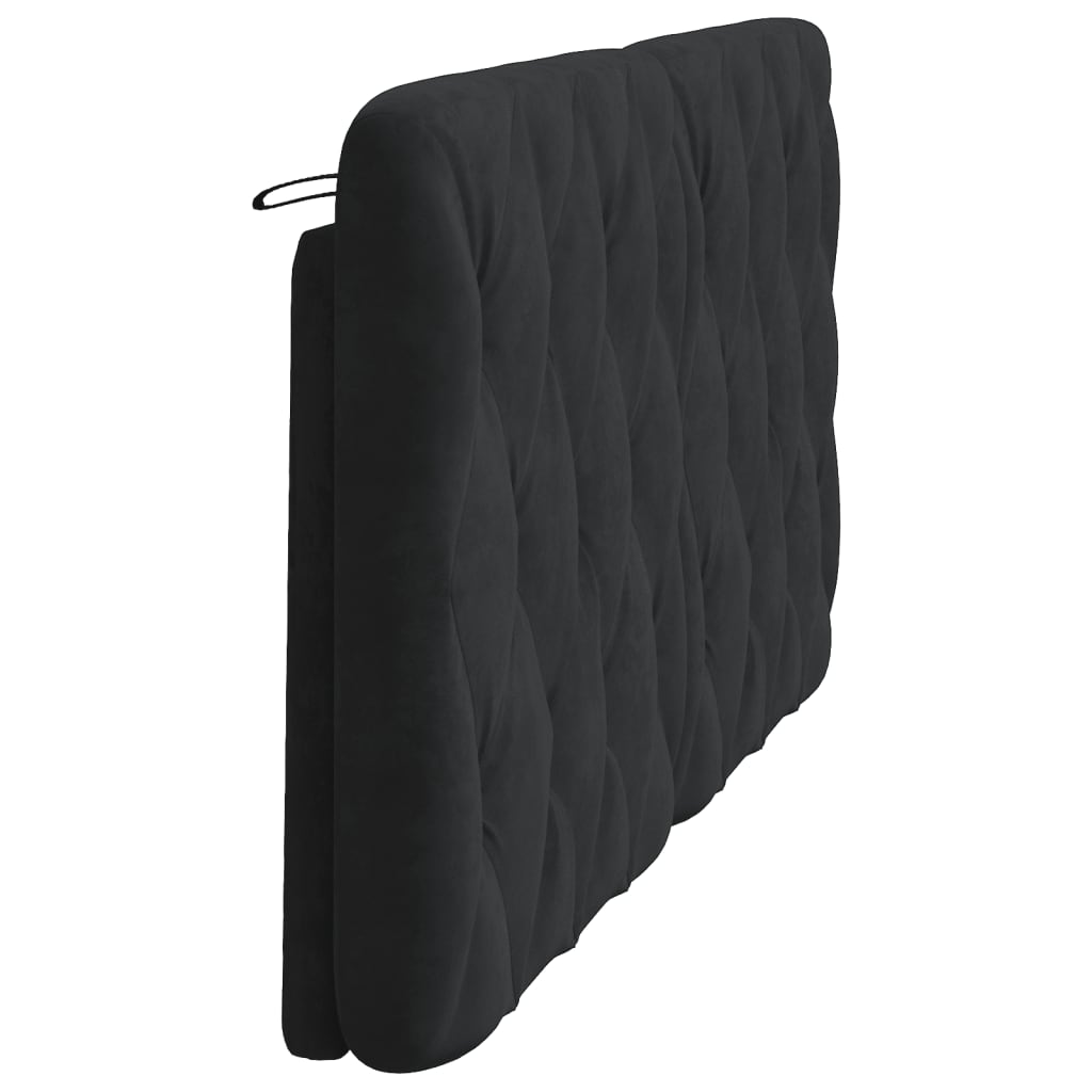 Hoofdbordkussen 160 cm fluweel zwart