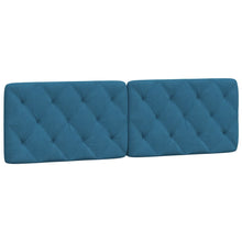 Hoofdbordkussen 160 cm fluweel blauw