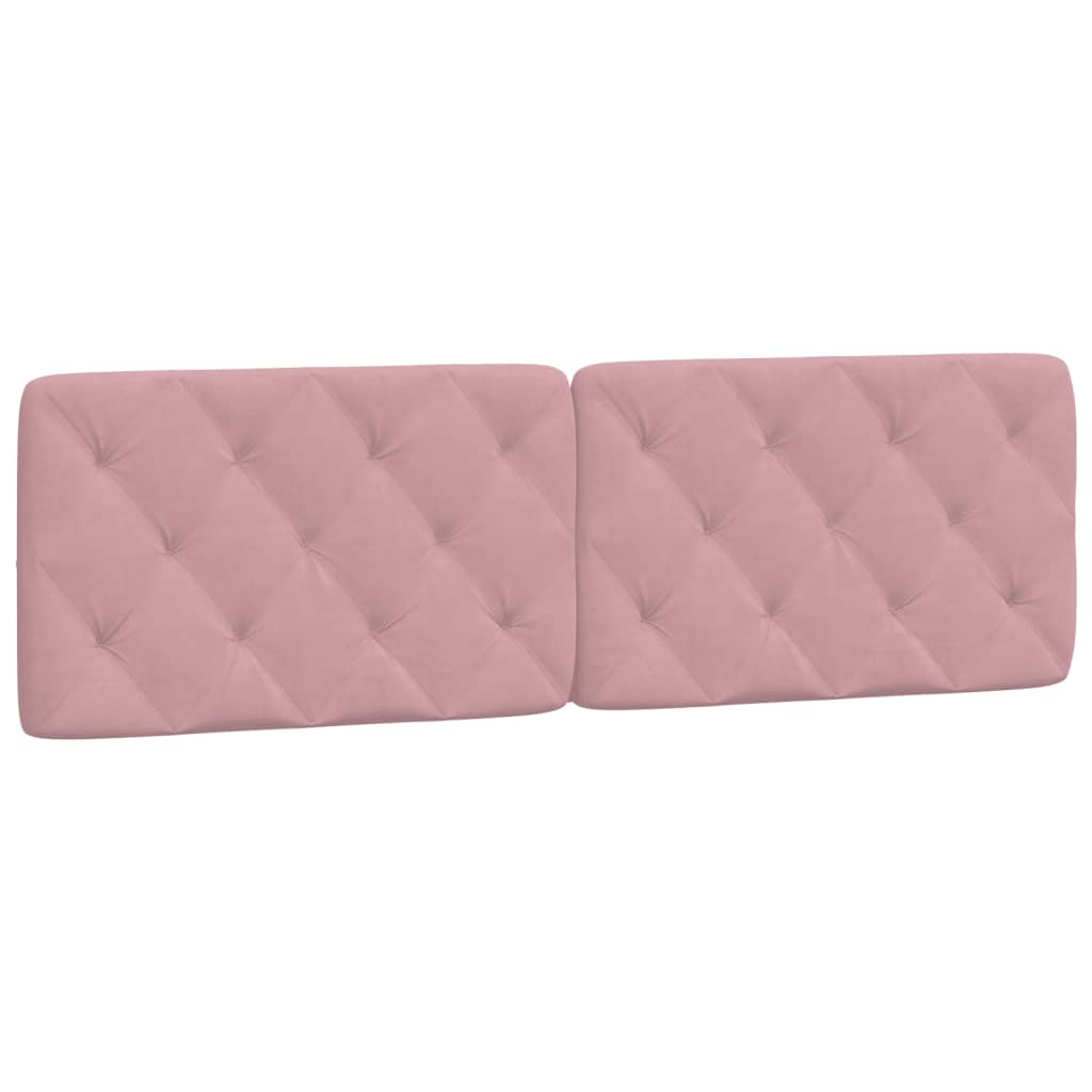 Hoofdbordkussen 160 cm fluweel roze