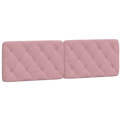 Hoofdbordkussen 160 cm fluweel roze