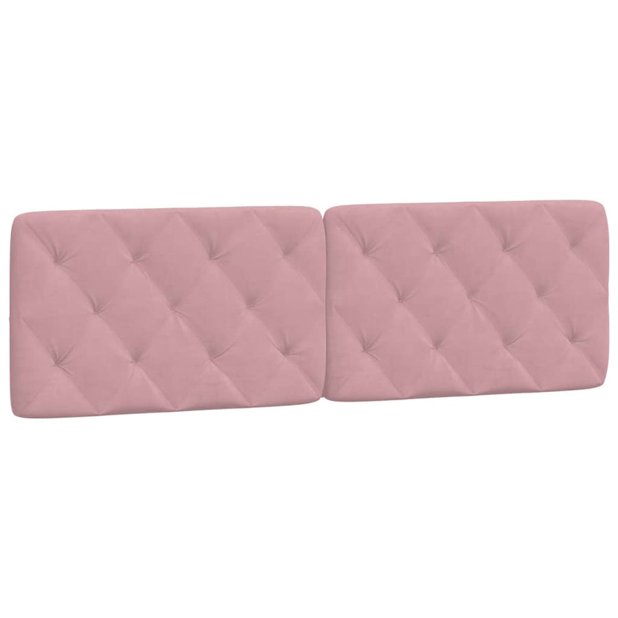 Hoofdbordkussen 160 cm fluweel roze