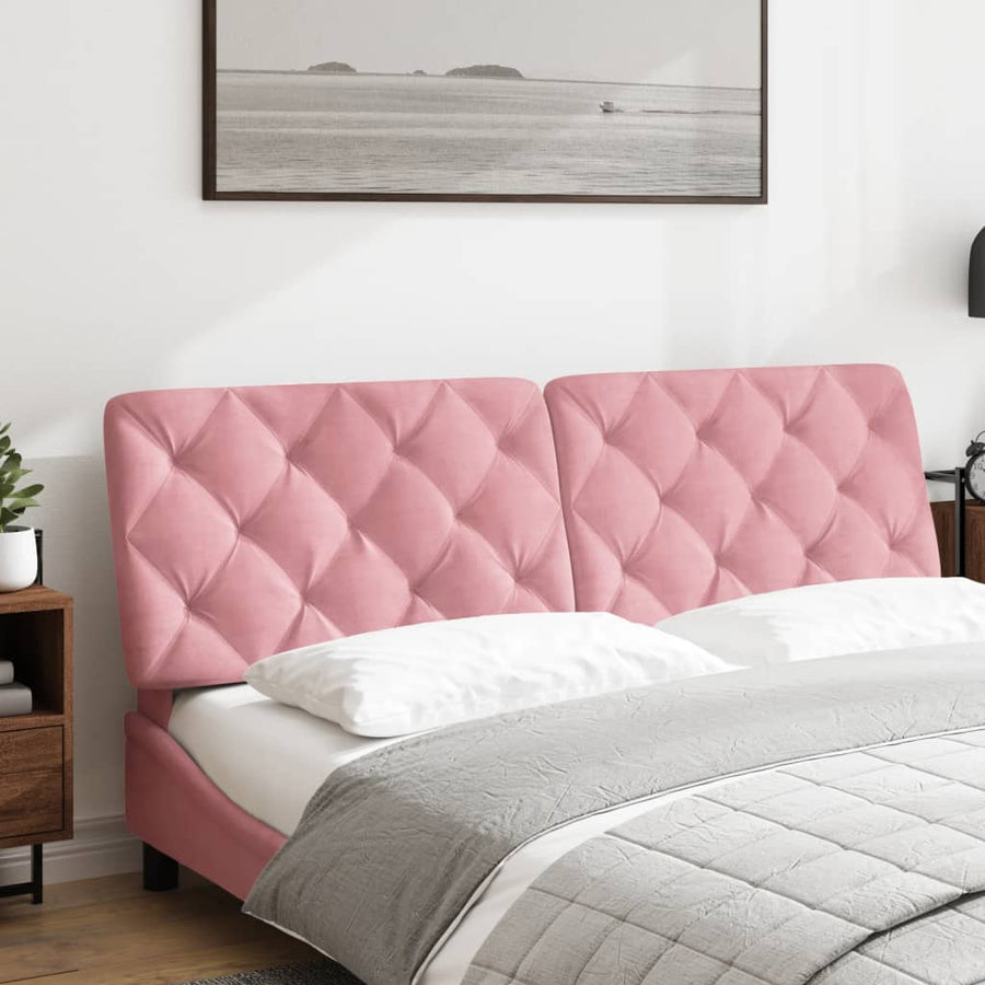 Hoofdbordkussen 160 cm fluweel roze