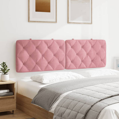 Hoofdbordkussen 160 cm fluweel roze