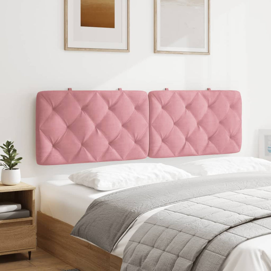 Hoofdbordkussen 160 cm fluweel roze