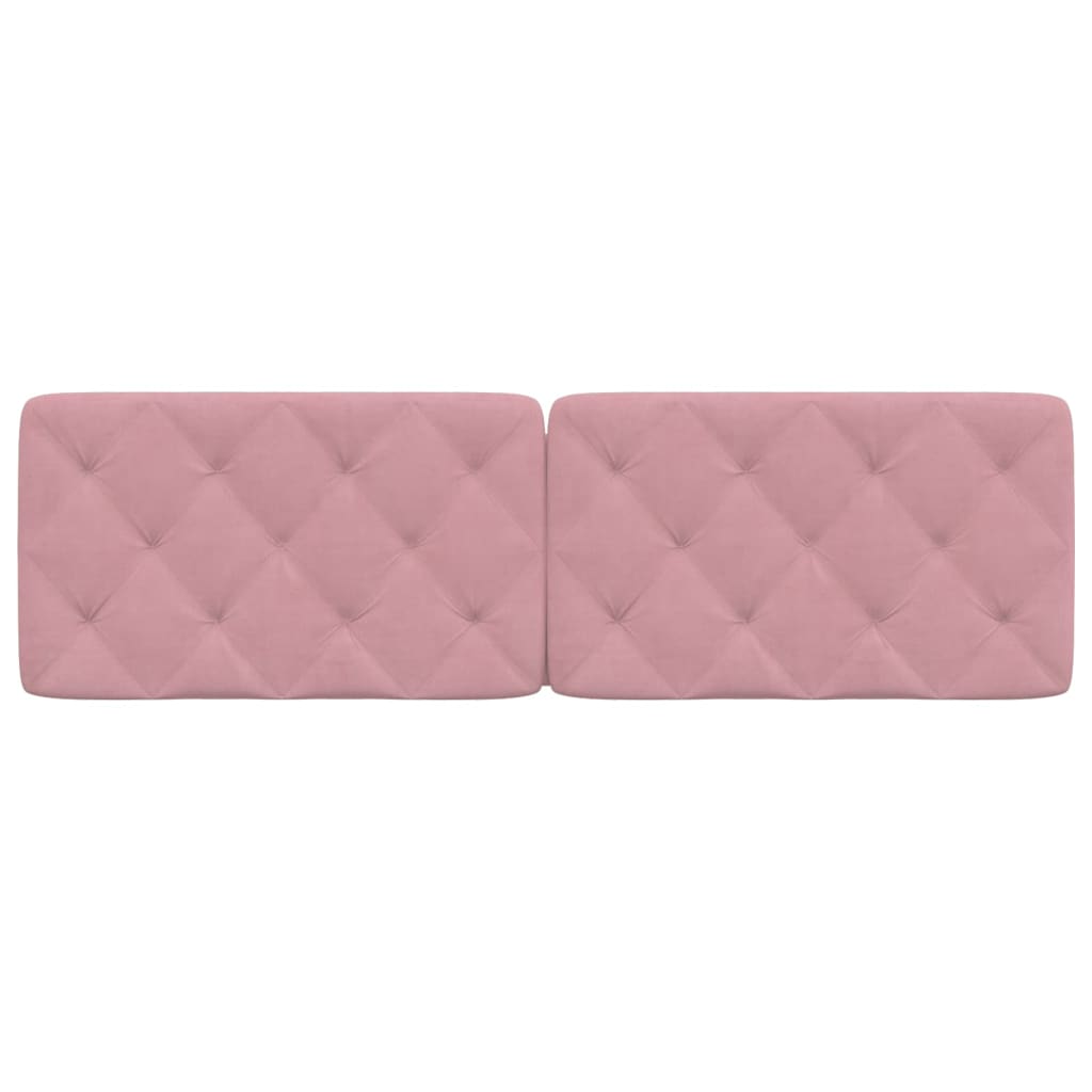Hoofdbordkussen 160 cm fluweel roze