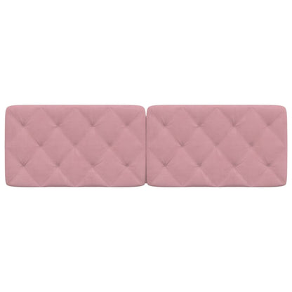 Hoofdbordkussen 160 cm fluweel roze