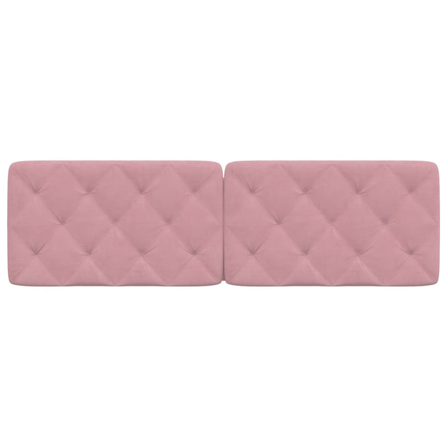 Hoofdbordkussen 160 cm fluweel roze