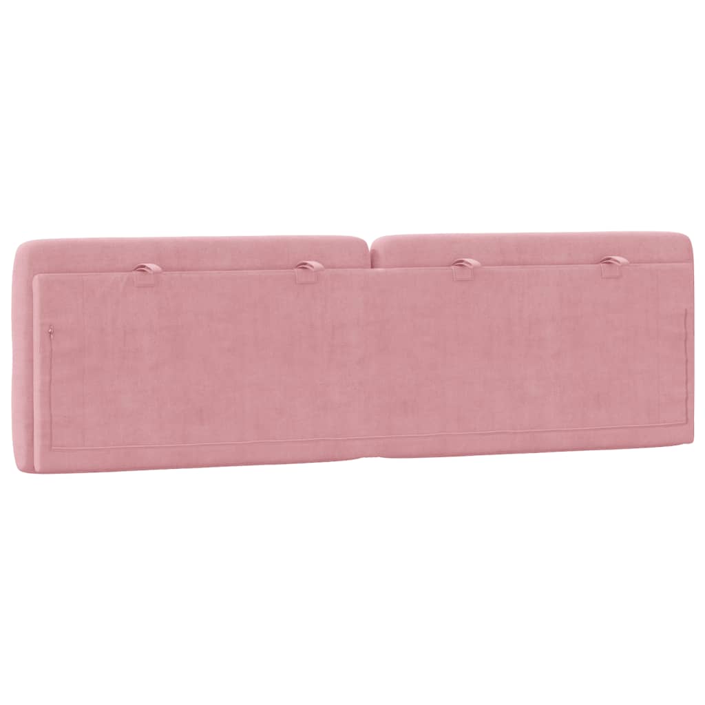 Hoofdbordkussen 160 cm fluweel roze