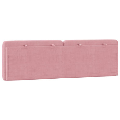 Hoofdbordkussen 160 cm fluweel roze