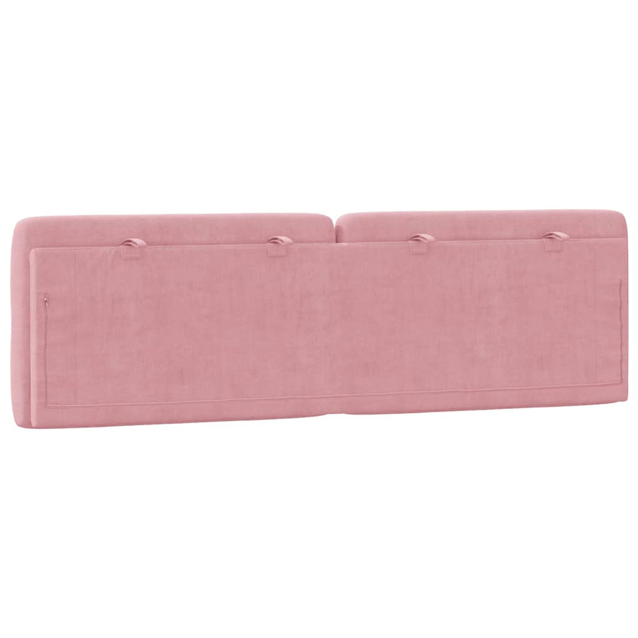 Hoofdbordkussen 160 cm fluweel roze