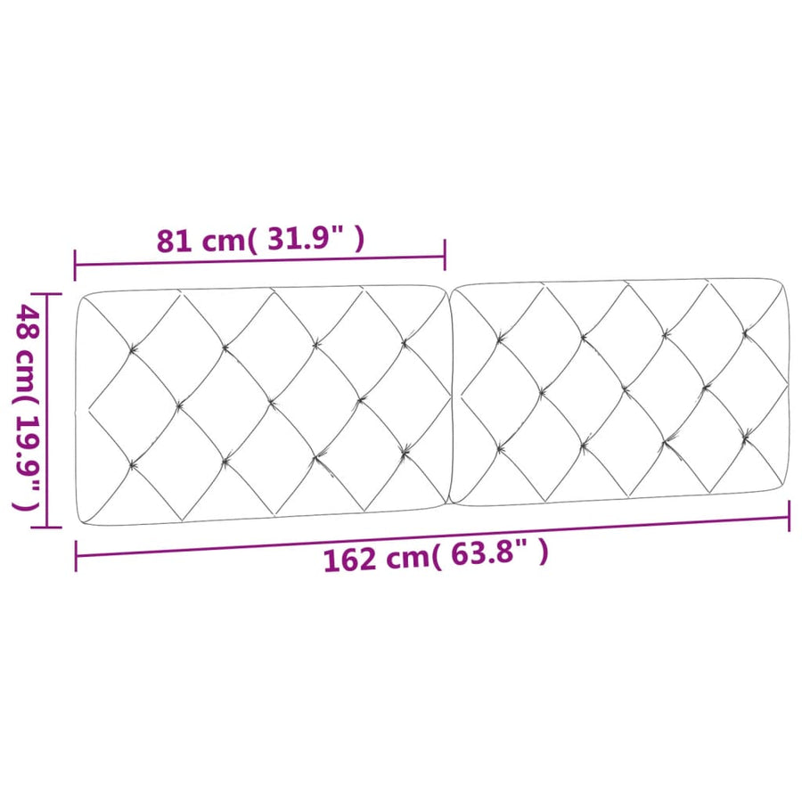 Hoofdbordkussen 160 cm fluweel roze