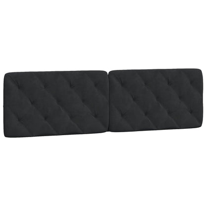 Hoofdbordkussen 180 cm fluweel zwart