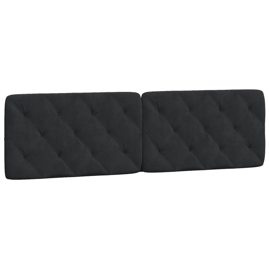 Hoofdbordkussen 180 cm fluweel zwart