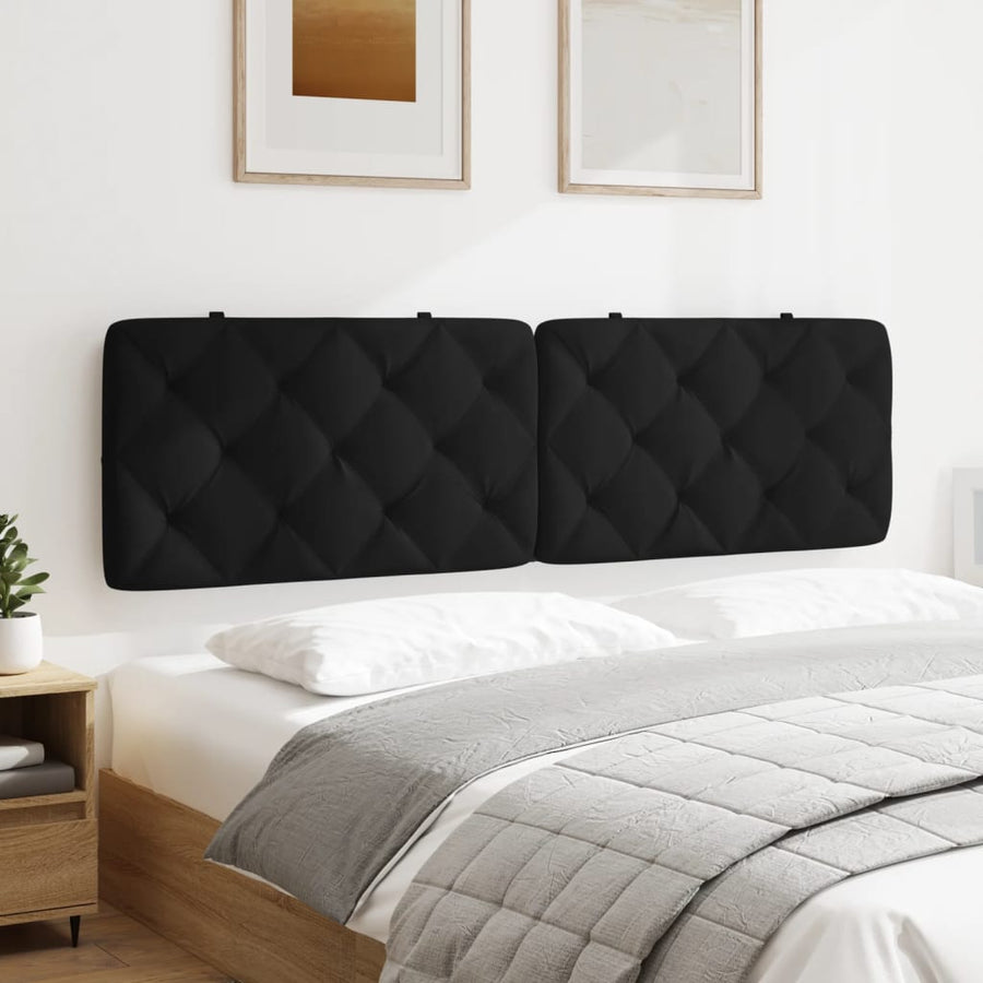 Hoofdbordkussen 180 cm fluweel zwart