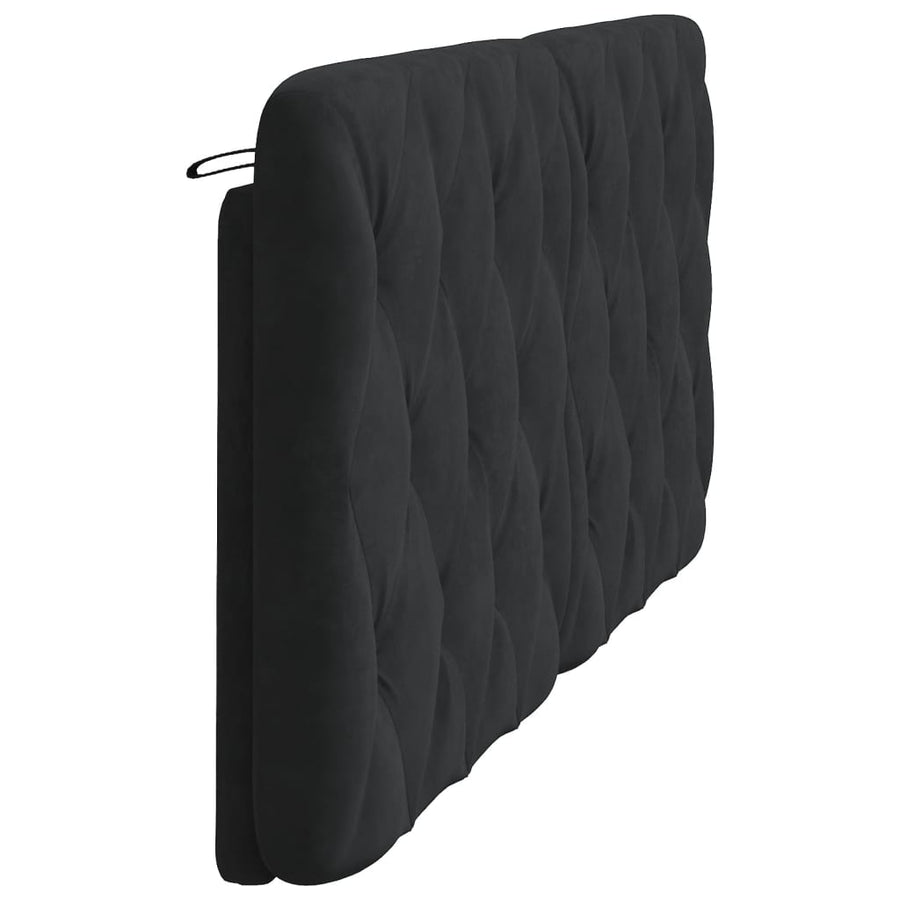 Hoofdbordkussen 180 cm fluweel zwart