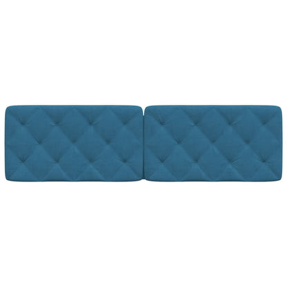 Hoofdbordkussen 180 cm fluweel blauw