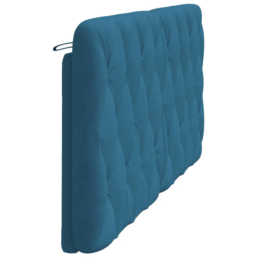 Hoofdbordkussen 180 cm fluweel blauw